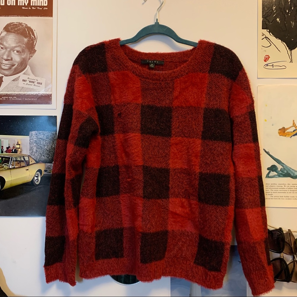 Red & Black Block Sweater